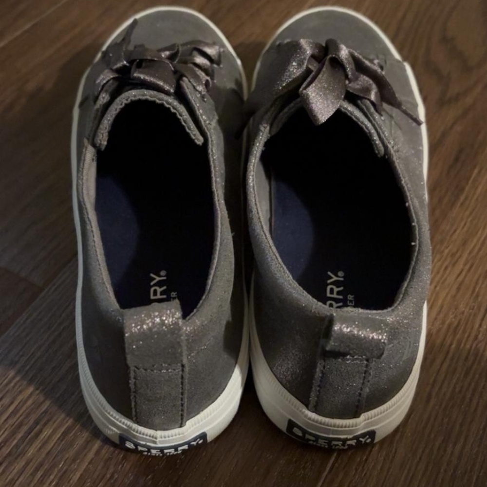 Sperry Metallic Sneakers with Ribbon Laces - Picture 3 of 5